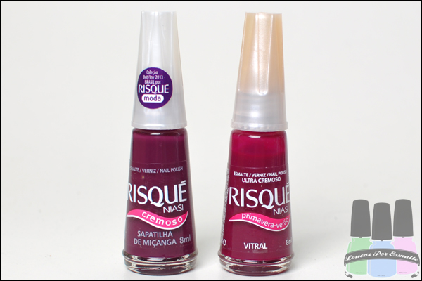 Brasil por Risqué Moda Comparações Esmaltes