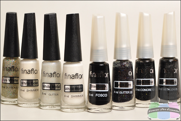 Esmaltes da coleção Black & White da Fina Flor