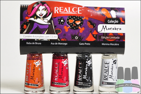 Coleção Esmaltes Macabra Realce glitter