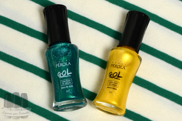 Esmaltes gol superpérola copa verde amarelo