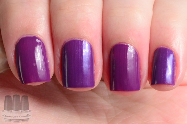 comparação esmalte roxo colorama