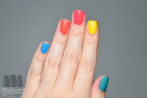 skittle nails coloridas esmaltes cores