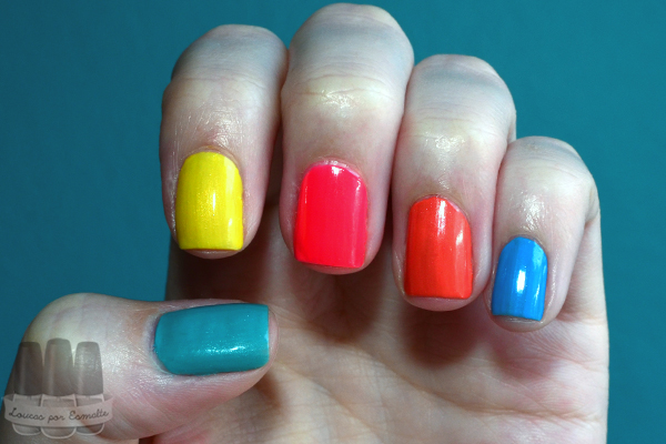 skittle nails coloridas esmaltes cores